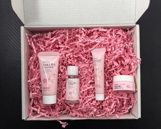 GlowBox Radiance Routine – 4-in-1 Sakura Care Set (MINI KIT)